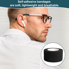 Applied wrap on eyeglass arm with anti-slip grip