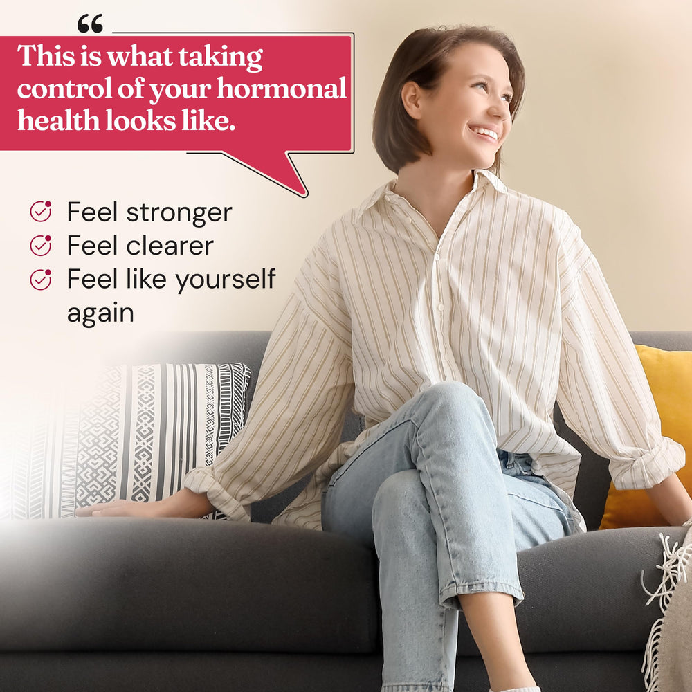 Illustration highlighting skin balance and hormonal health