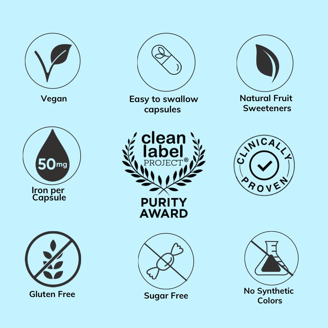 Icons indicating vegan and gluten-free certifications for NovaFerrum All Good