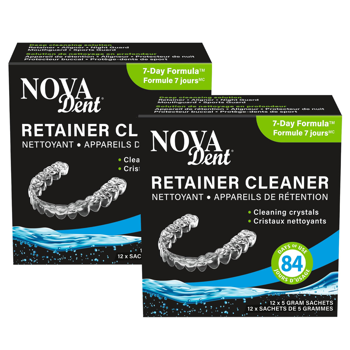 Novadent Retainer Cleaner packaging