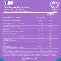 Natural fruit flavors and extracts used in NovaFerrum Yum