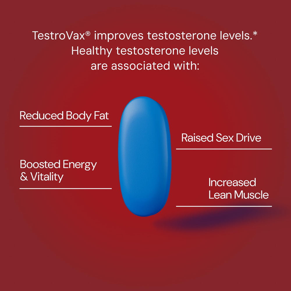 Novex Biotech TestroVax pills daily-use image implies convenient supplementation