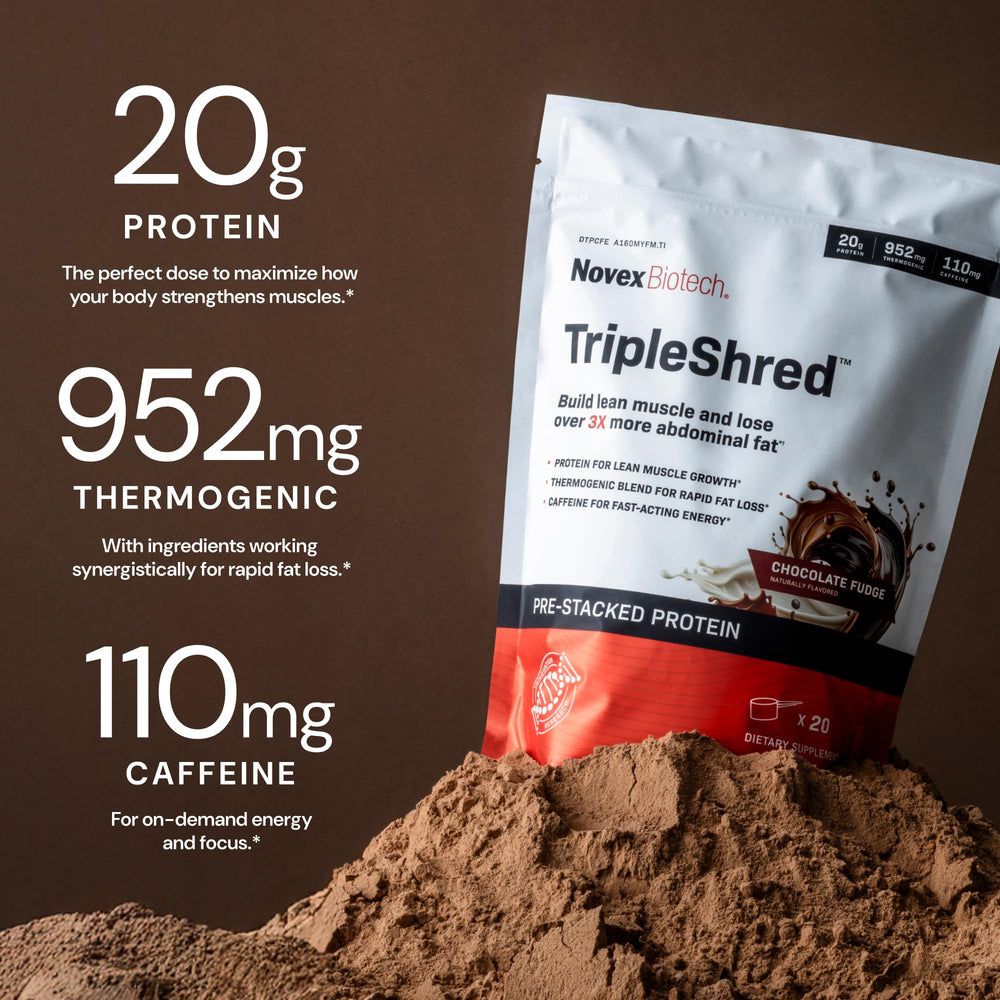 Novex Biotech TripleShred energy focus cup emphasizes quick alertness during training