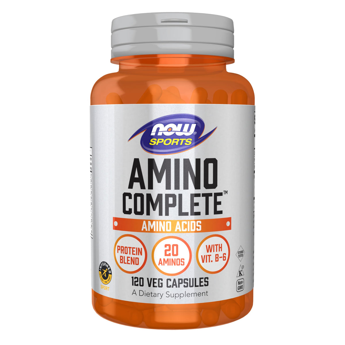 NOW Sports Amino Complete bottle with label