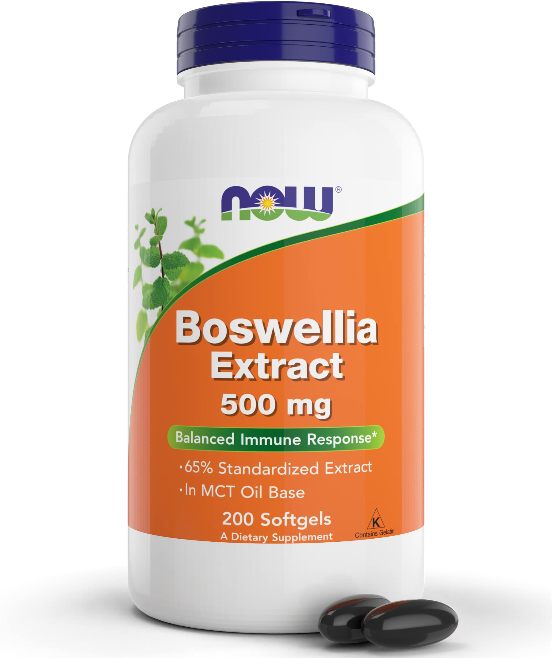 Now Boswellia Serrata Extract 500 mg bottle label