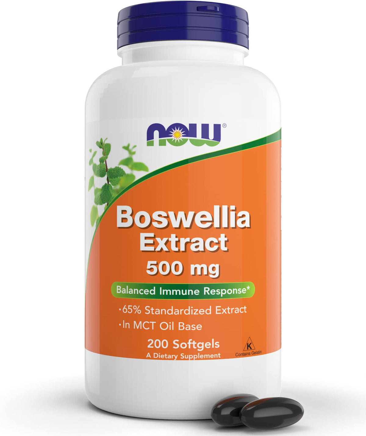 Now Boswellia Serrata Extract 500 mg bottle label