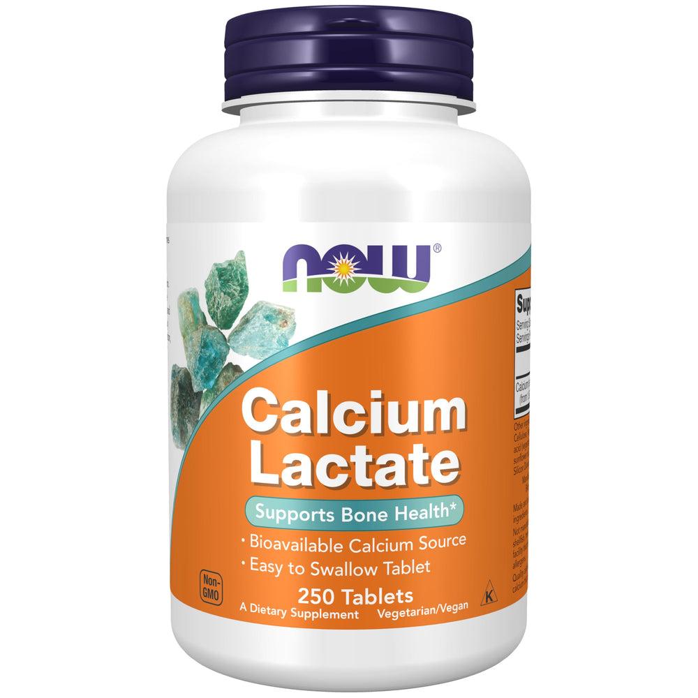 NOW Calcium Lactate bottle front