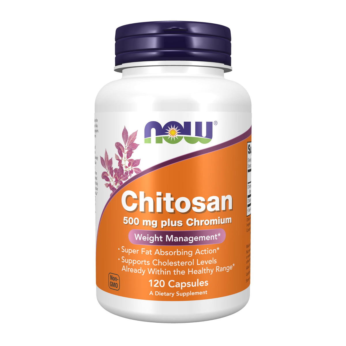 NOW Chitosan 500 mg + Chromium weight management hero image