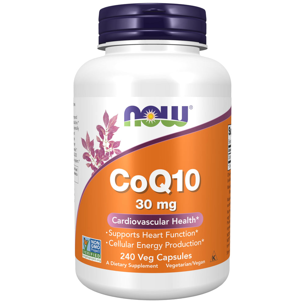 NOW CoQ10 30 mg bottle with label
