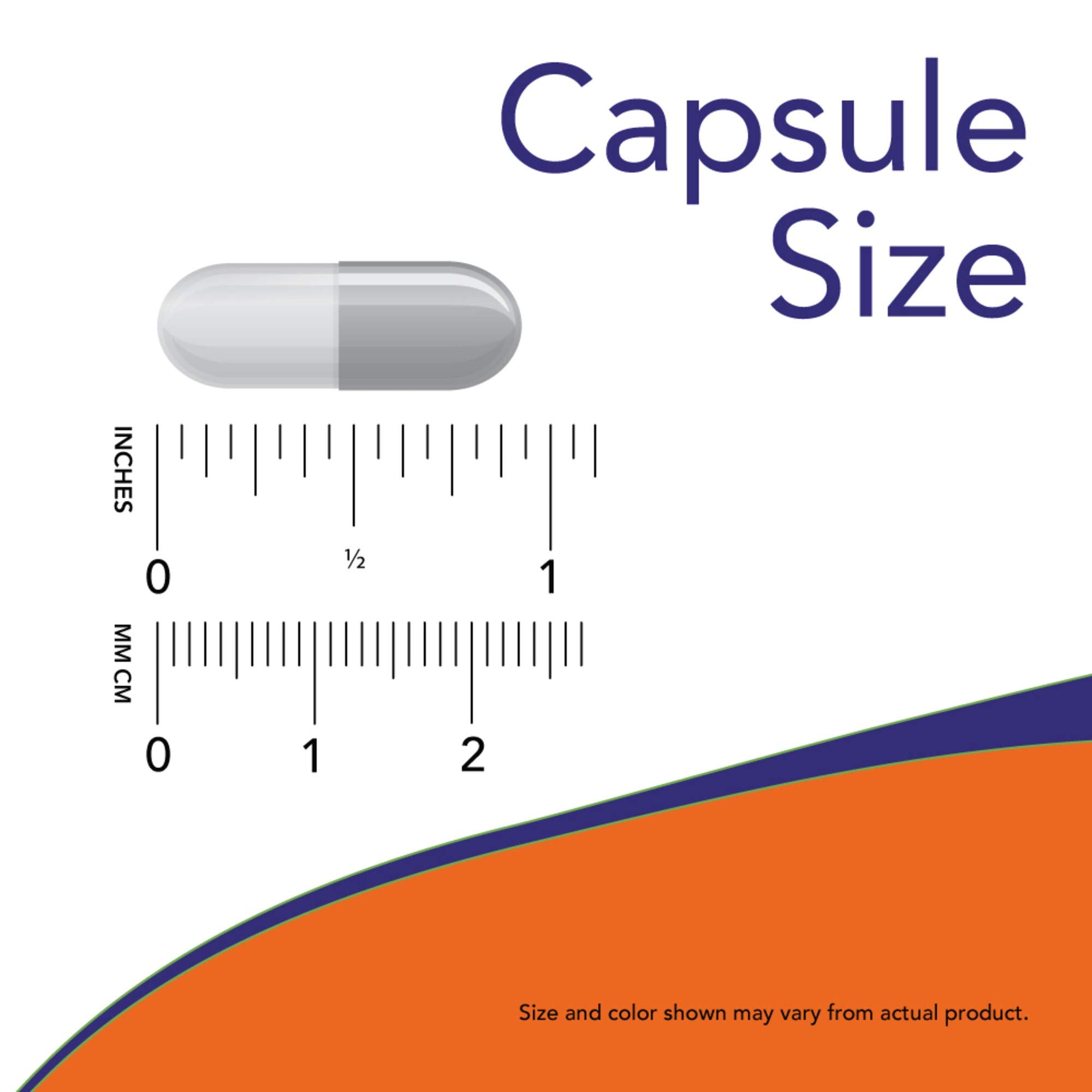 Serving size panel indicating 2 capsules per serving