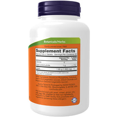 NOW Foods Alfalfa label highlighting Vitamin K and certifications