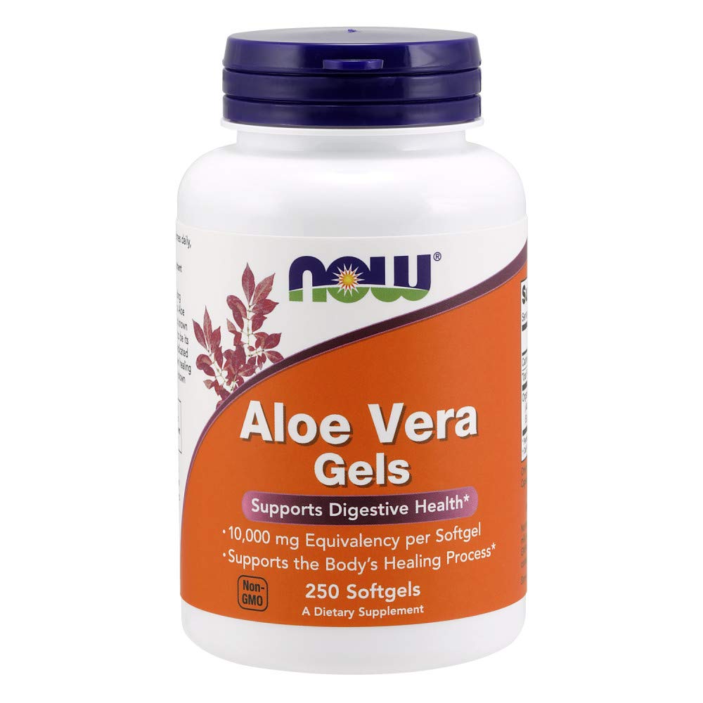 Now Foods Aloe Vera Gels bottle with label - 250 softgels