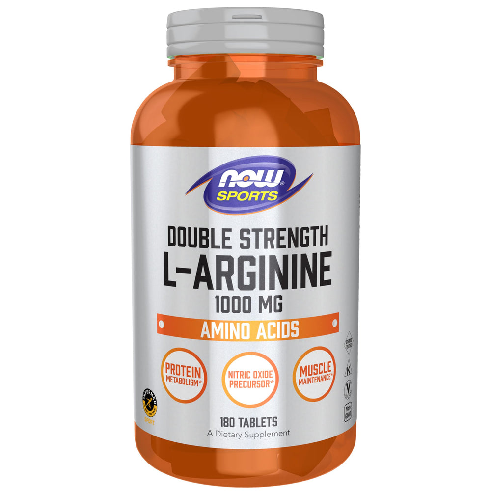 Supplement facts panel for NOW Foods L-Arginine 1000mg