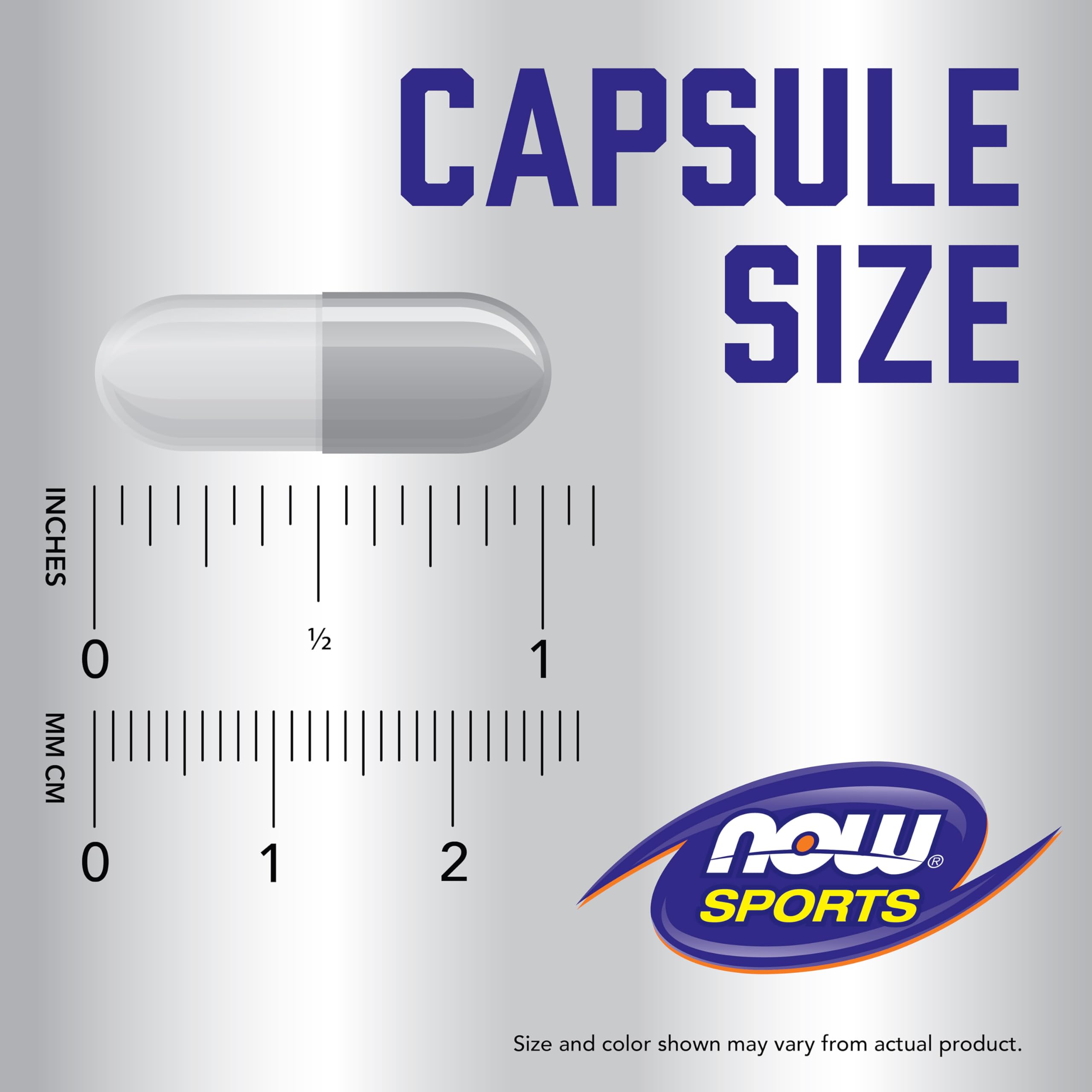 Close-up of NOW Foods Arginine & Ornithine capsules