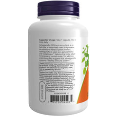 Close-up of Now Foods Ashwagandha Standardized Extract label