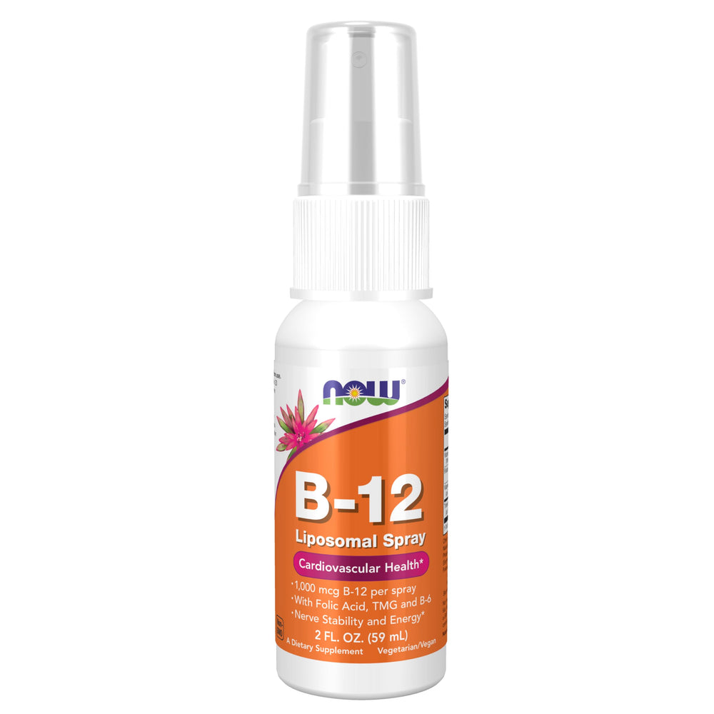 NOW Foods Vitamin B-12 Liposomal Spray bottle and packaging