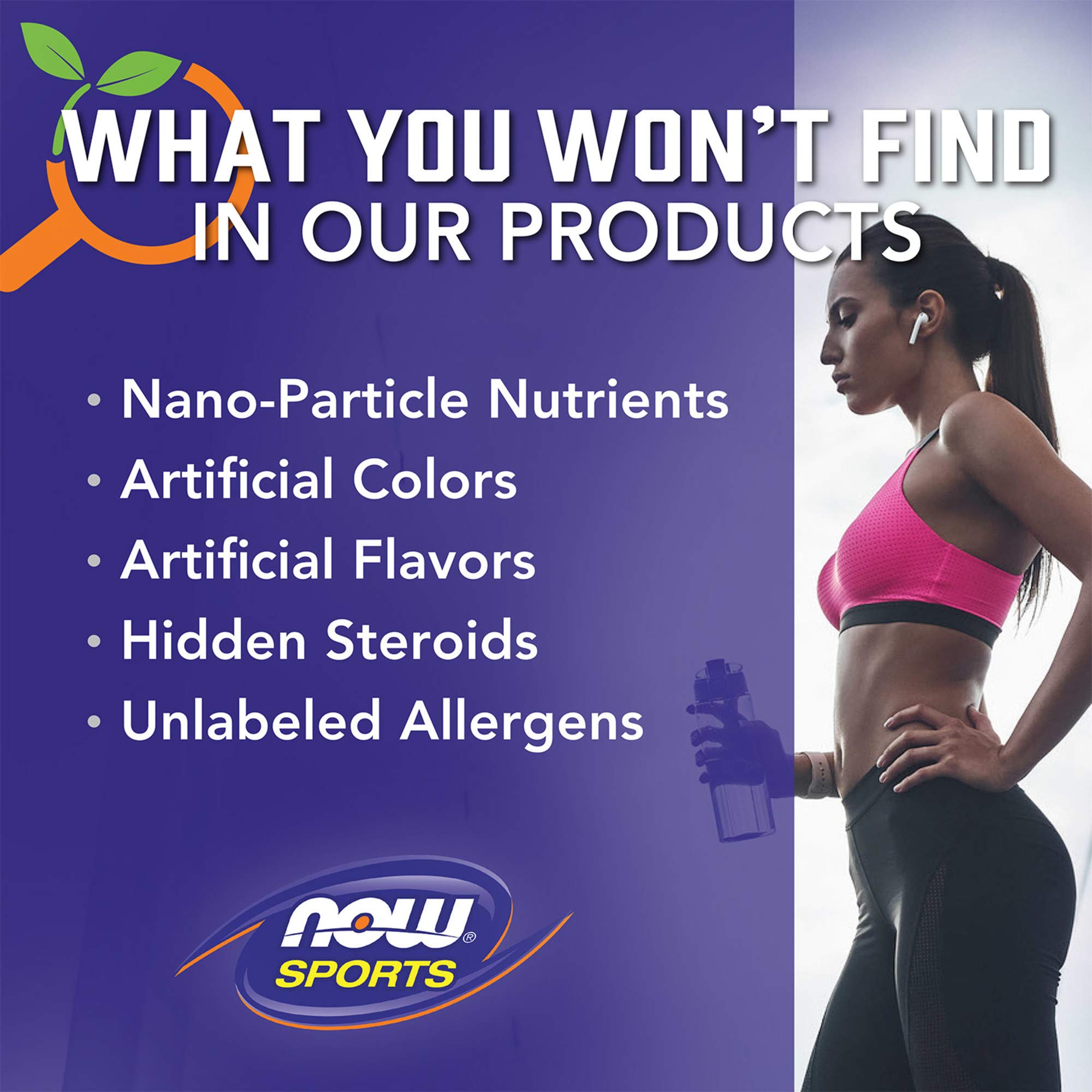 Supplement facts panel of NOW Foods BCAAs