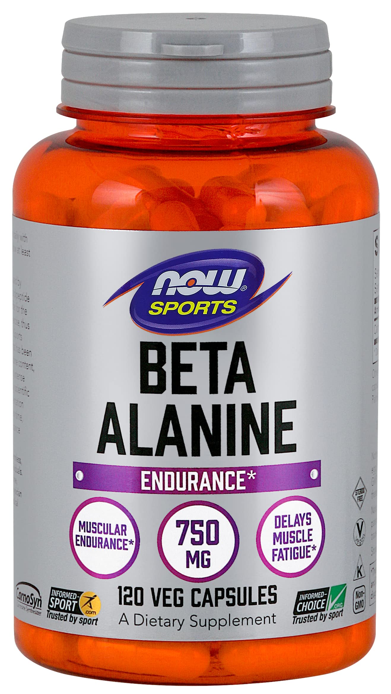 Now Foods Beta-Alanine 120 Capsules Pack of 2 bottle front view