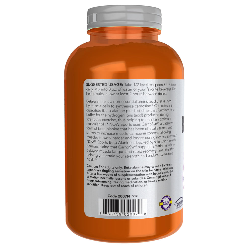 NOW Sports Beta-Alanine label showing CarnoSyn