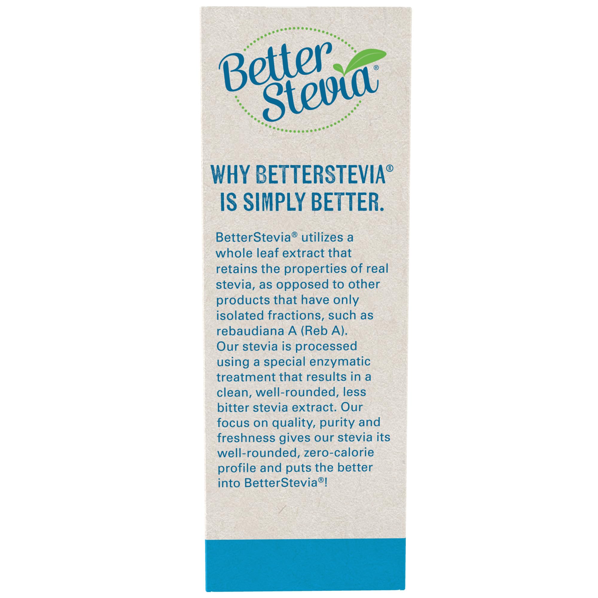 Ingredients of NOW Foods BetterStevia Balance: stevia, chromium, inulin