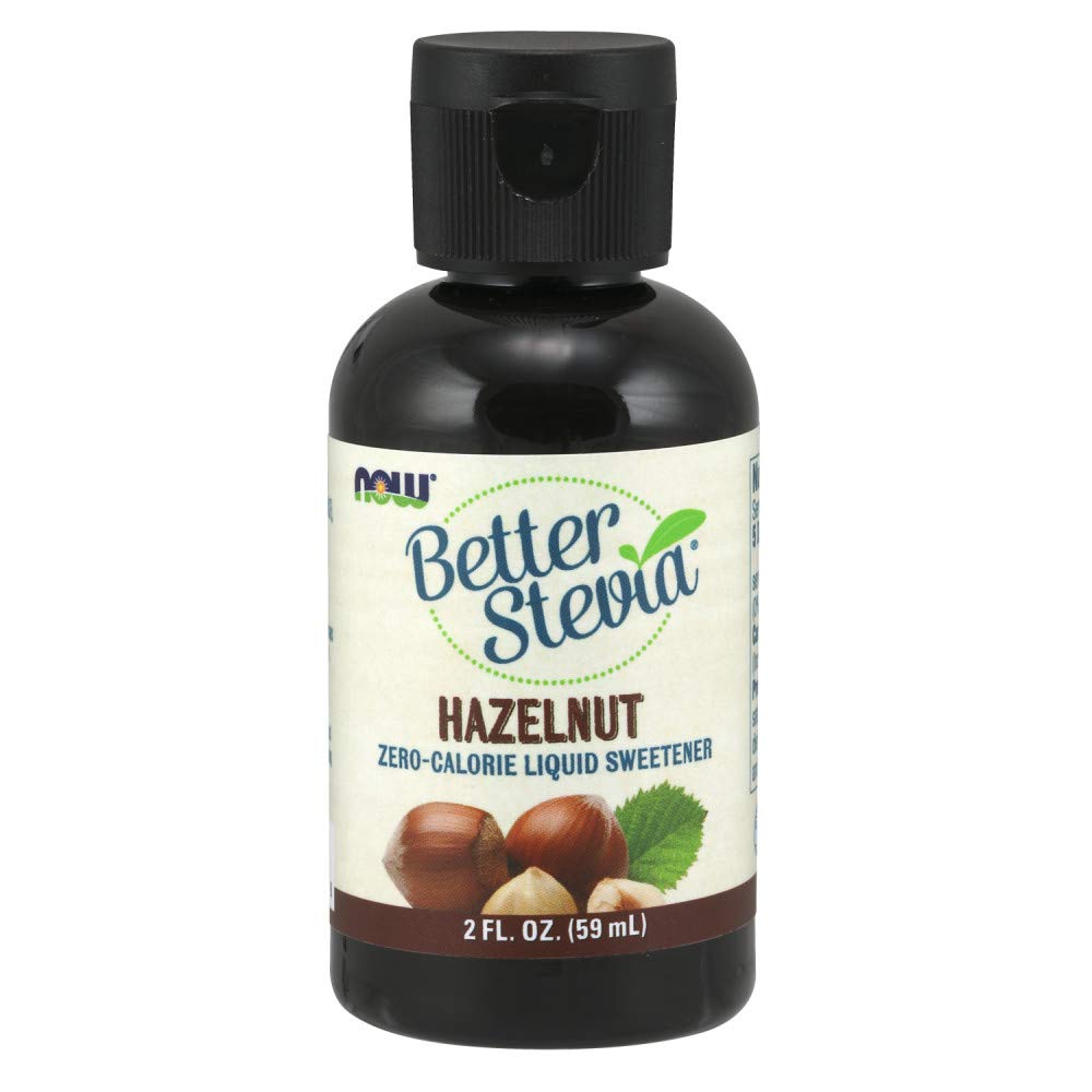 NOW Foods BetterStevia Liquid Hazelnut 2 oz bottle front view