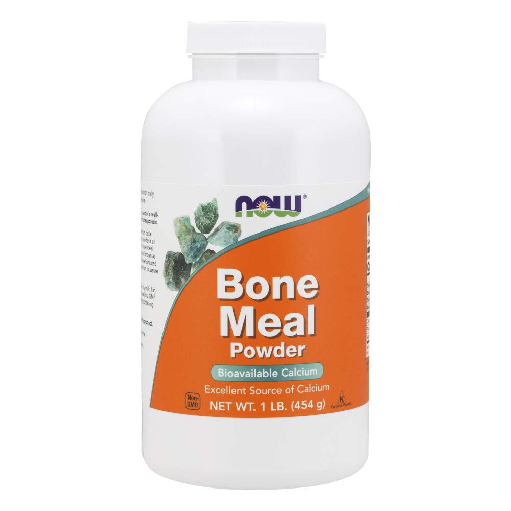 NOW Foods Bone Meal Powder 1 lb container front