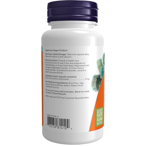NOW Foods Boron 3 mg veggie capsules