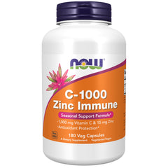 NOW Foods C-1000 Zinc Immune bottle front view