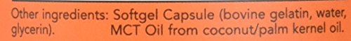 Back of bottle showing supplement facts