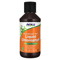 NOW Foods Chlorophyll Liquid Mint bottle - 100 mg per 1/4 teaspoon
