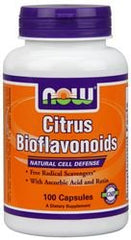 Packaging and bottle of Now Foods Citrus Bioflavonoid 100 count