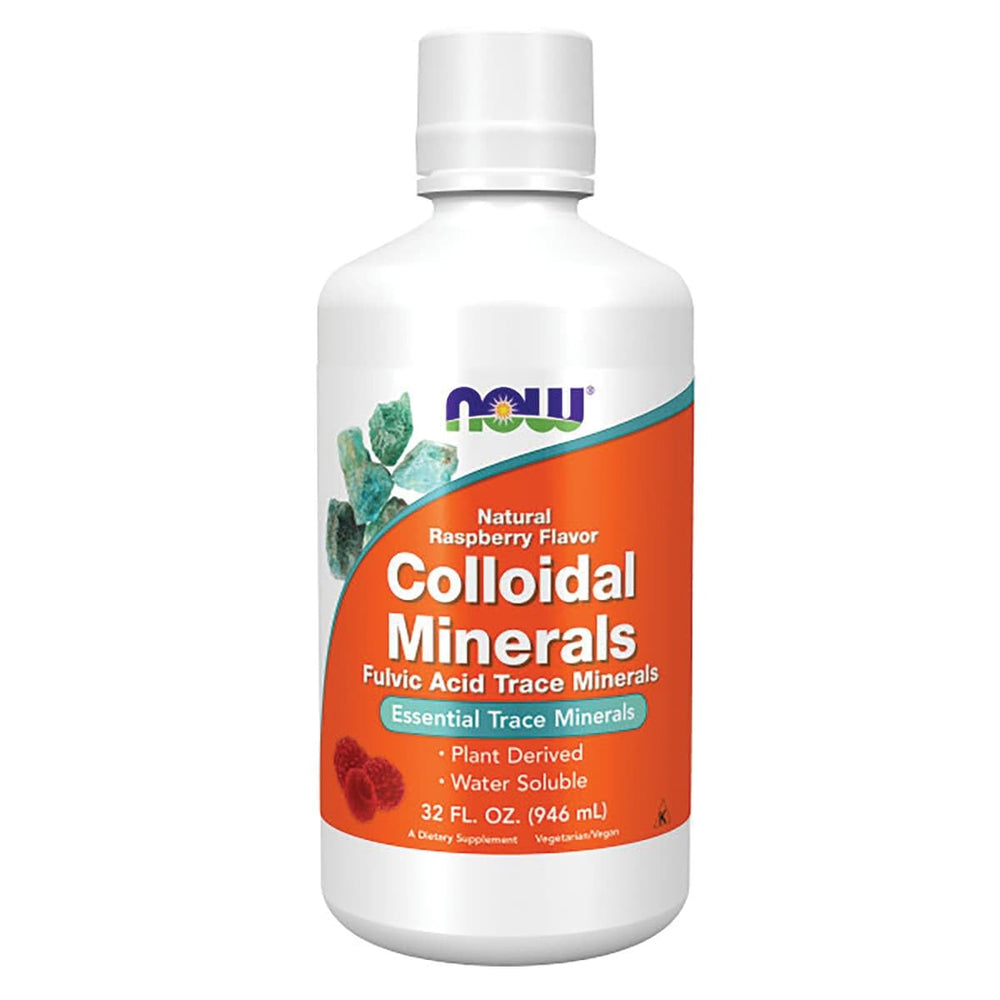 NOW Foods Colloidal Minerals Raspberry ingredients panel