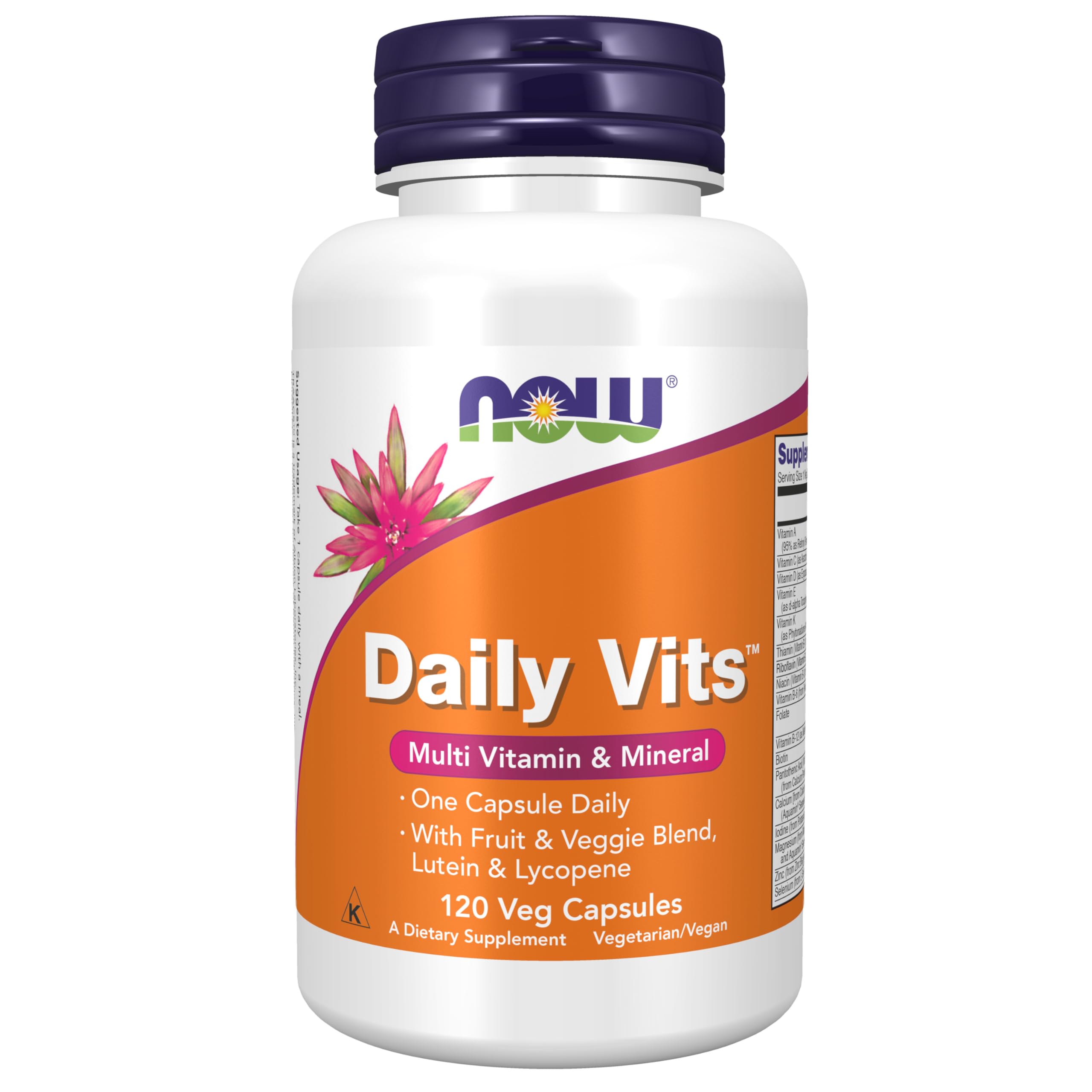NOW Foods Daily Vits Fruit & Veggie Blend bottle and label