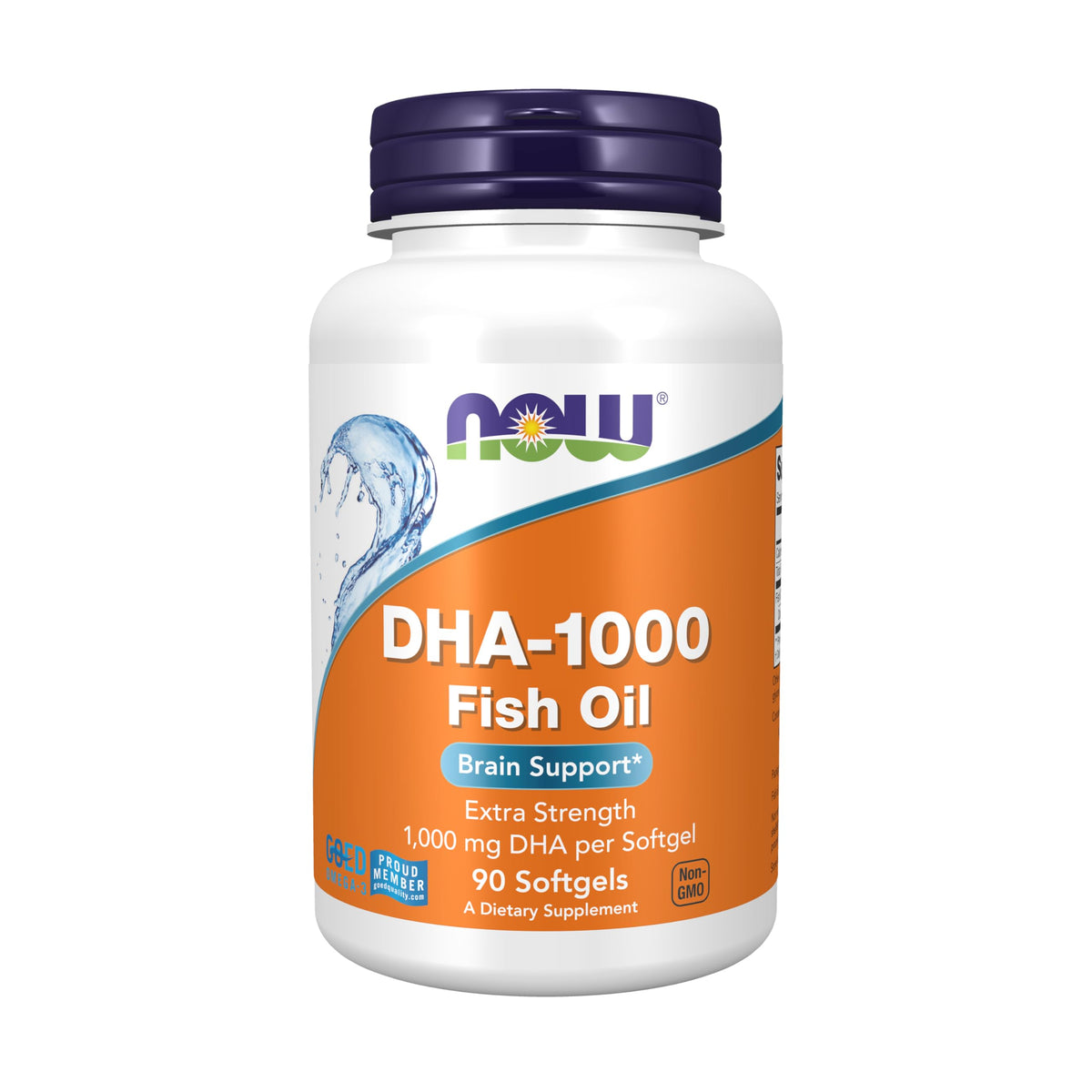 NOW Foods DHA-1000 Brain Support bottle and label
