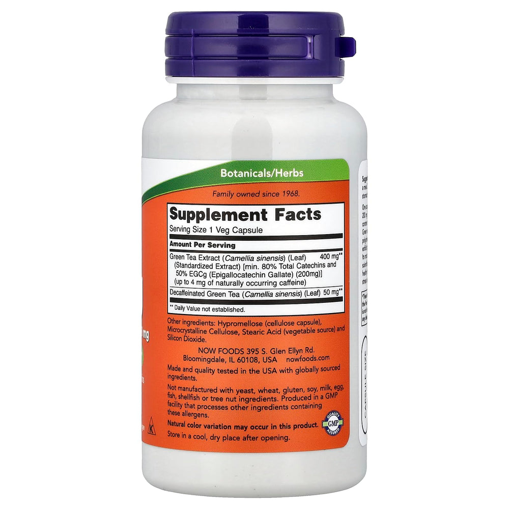 NOW Foods EGCG capsules close-up highlighting capsule texture for daily antioxidant routine