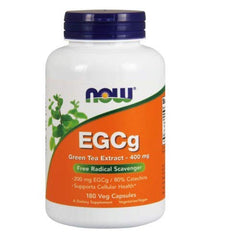 NOW Foods EGCg Green Tea Extract 400mg 180 Vcaps Pack of 2 bottle