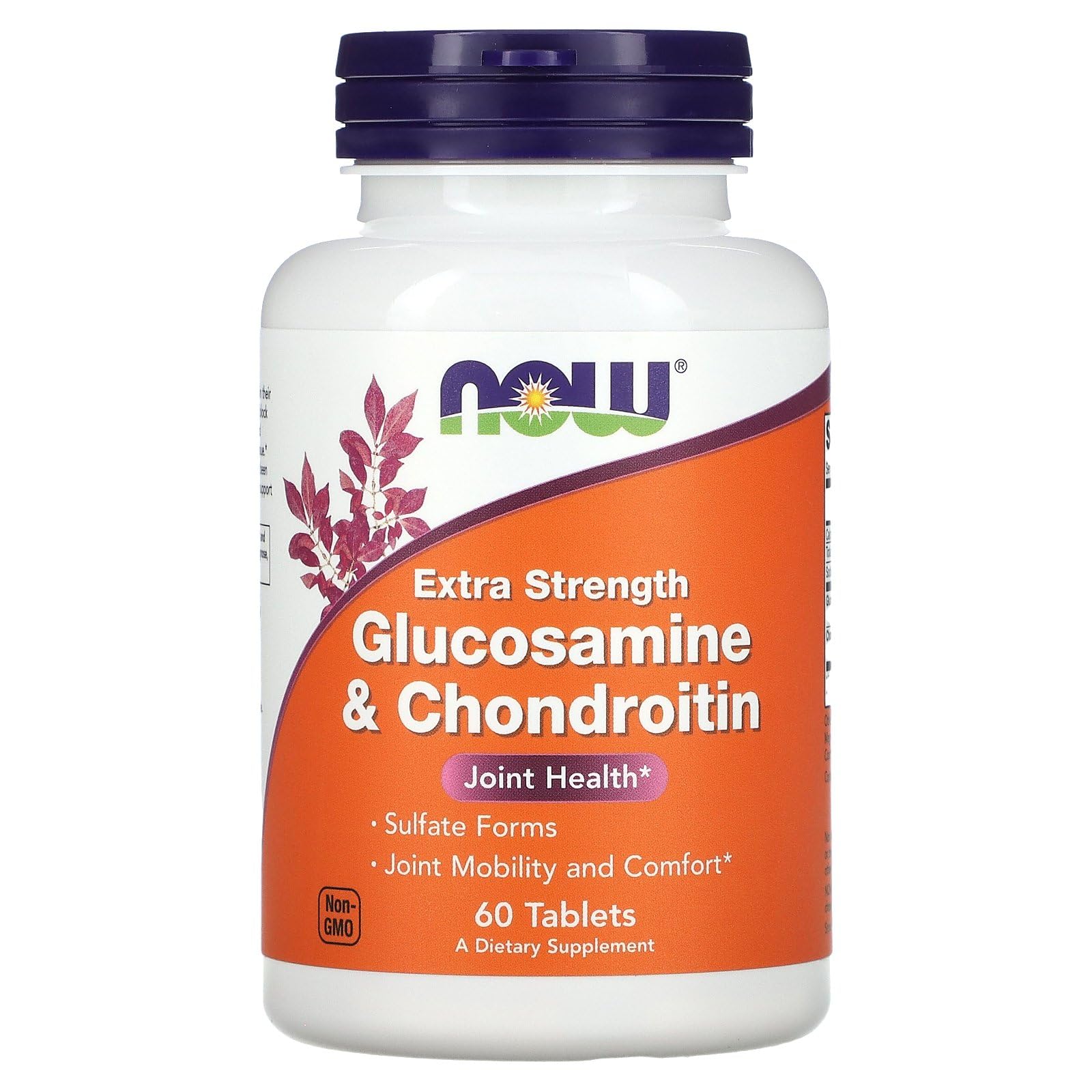 NOW Foods Extra Strength Glucosamine & Chondroitin 60 Tablets bottle