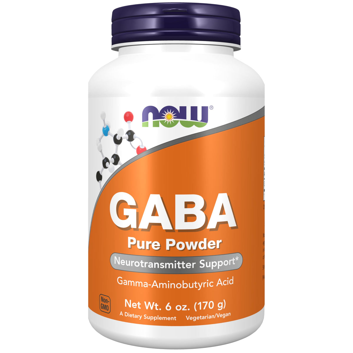 NOW Foods GABA powder 6 oz front label
