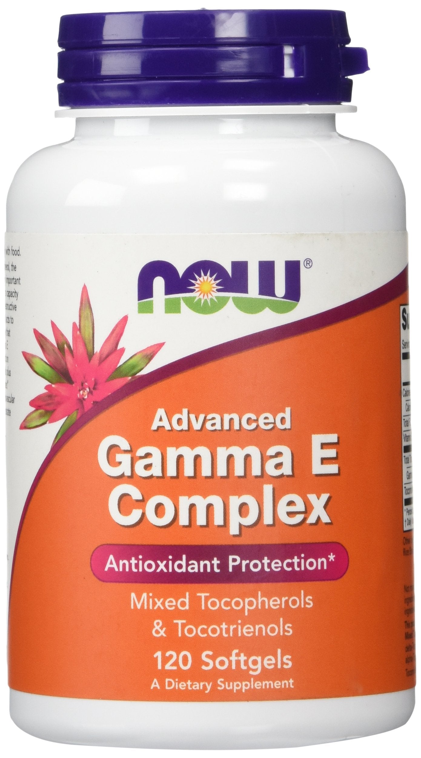 Now Foods Gamma E Complex 120 Softgels bottle and label