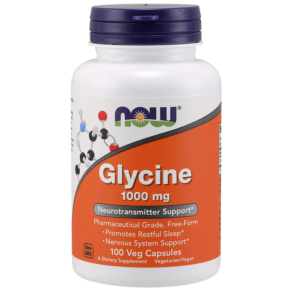 NOW Foods Glycine 1000 mg, 100 count capsules