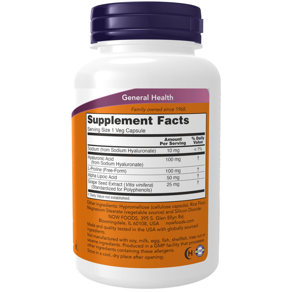 Hyaluronic acid 100 mg veggie capsule close-up
