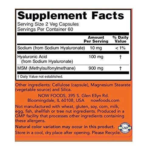Supplement facts panel and serving size image