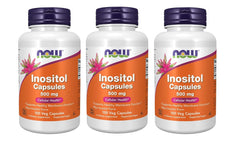 NOW Foods Inositol 500mg bottle Pack of 3 – 300 capsules total