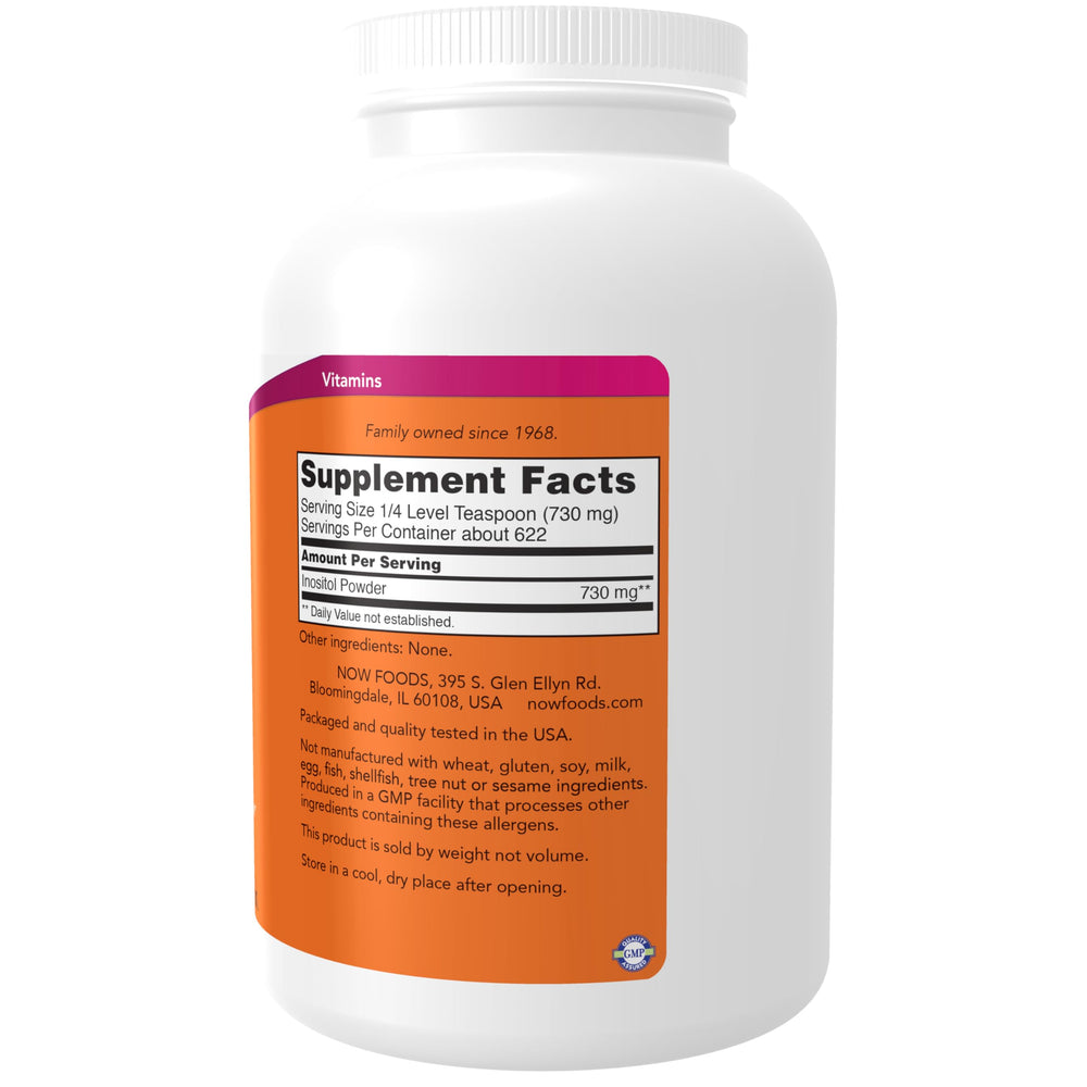 Inositol powder 1 lb label with branding