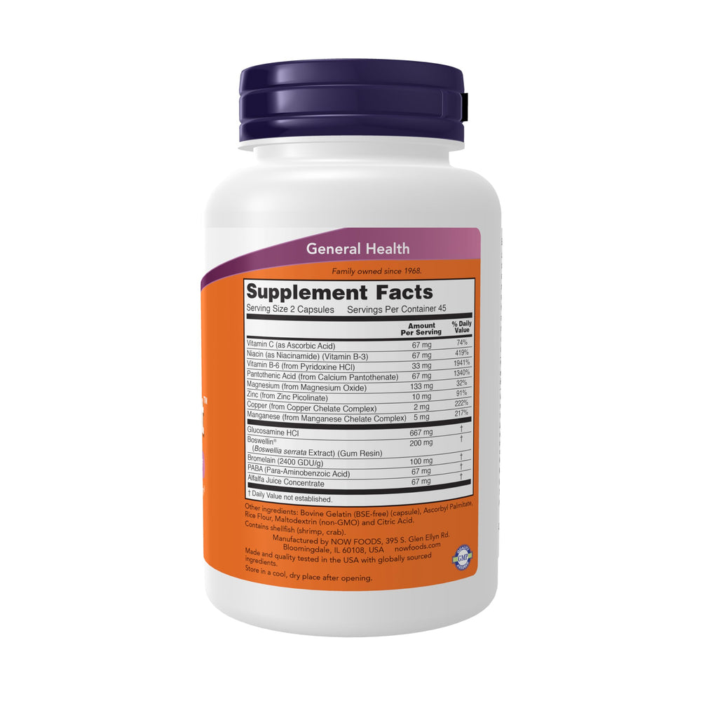Key ingredients highlighted: Vitamin C, manganese and copper