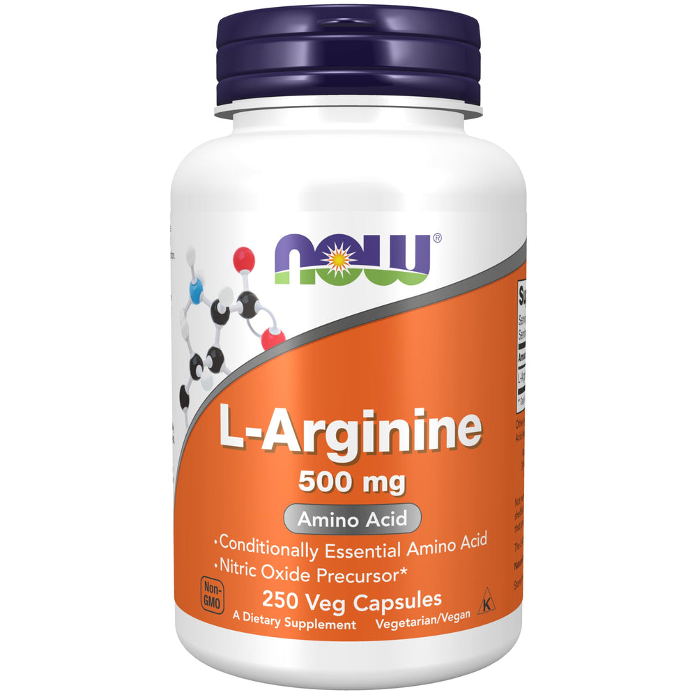 NOW Foods L-Arginine 500 mg bottle