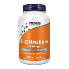 NOW Foods L-Citrulline 750 mg bottle label