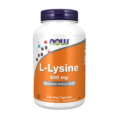 Now Foods L-Lysine 500 mg bottle label
