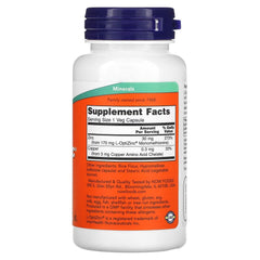 Close-up of L-Optizinc capsules in bottle