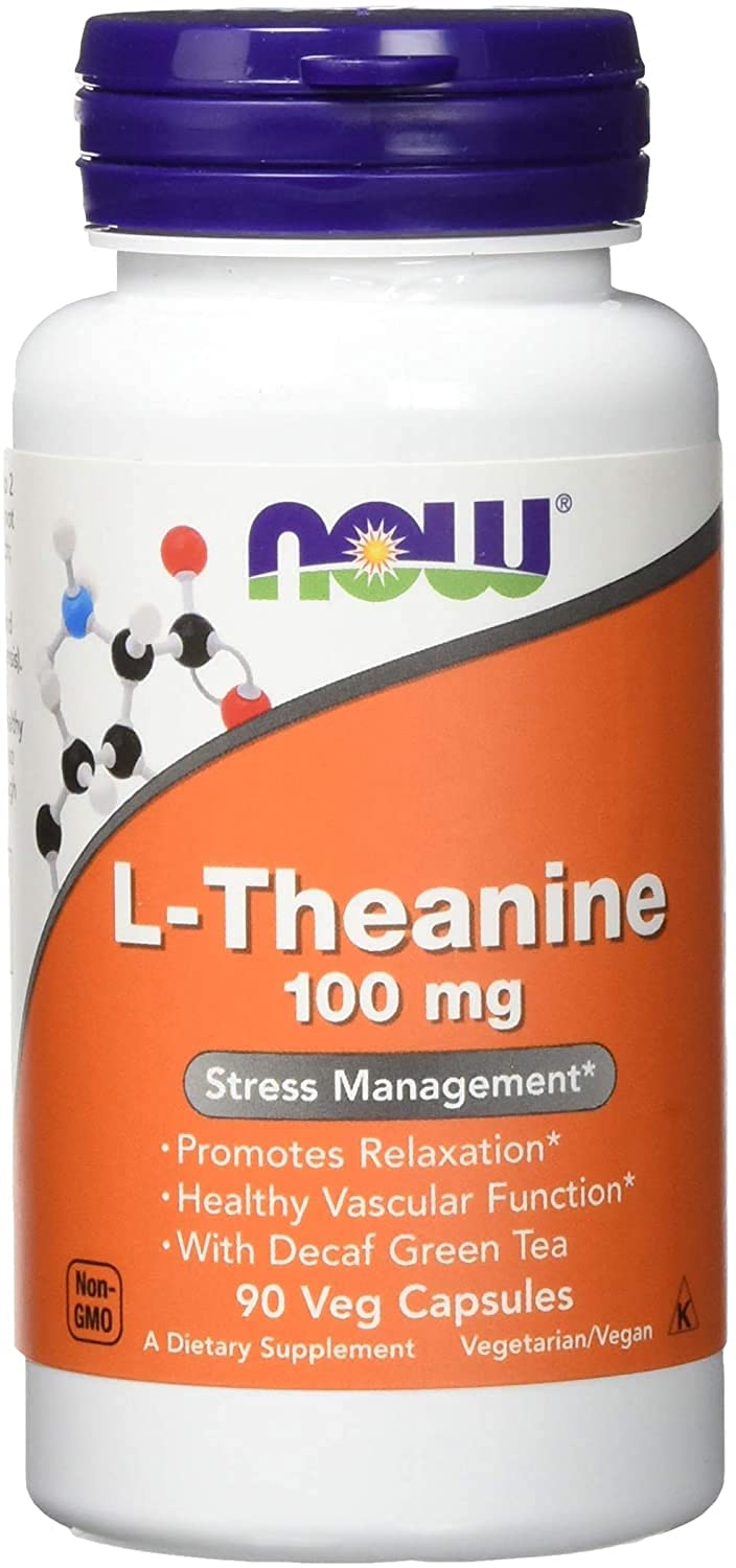 Now Foods L-Theanine 100 mg bottle front view